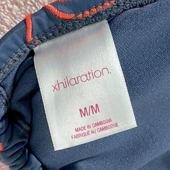 5/$25 Xhilaration Blue Orange Triangle Bikini Top M - Picture 3 of 6